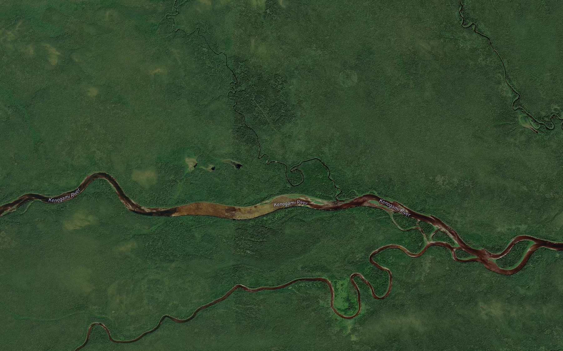 Satellite map of the Mundino River