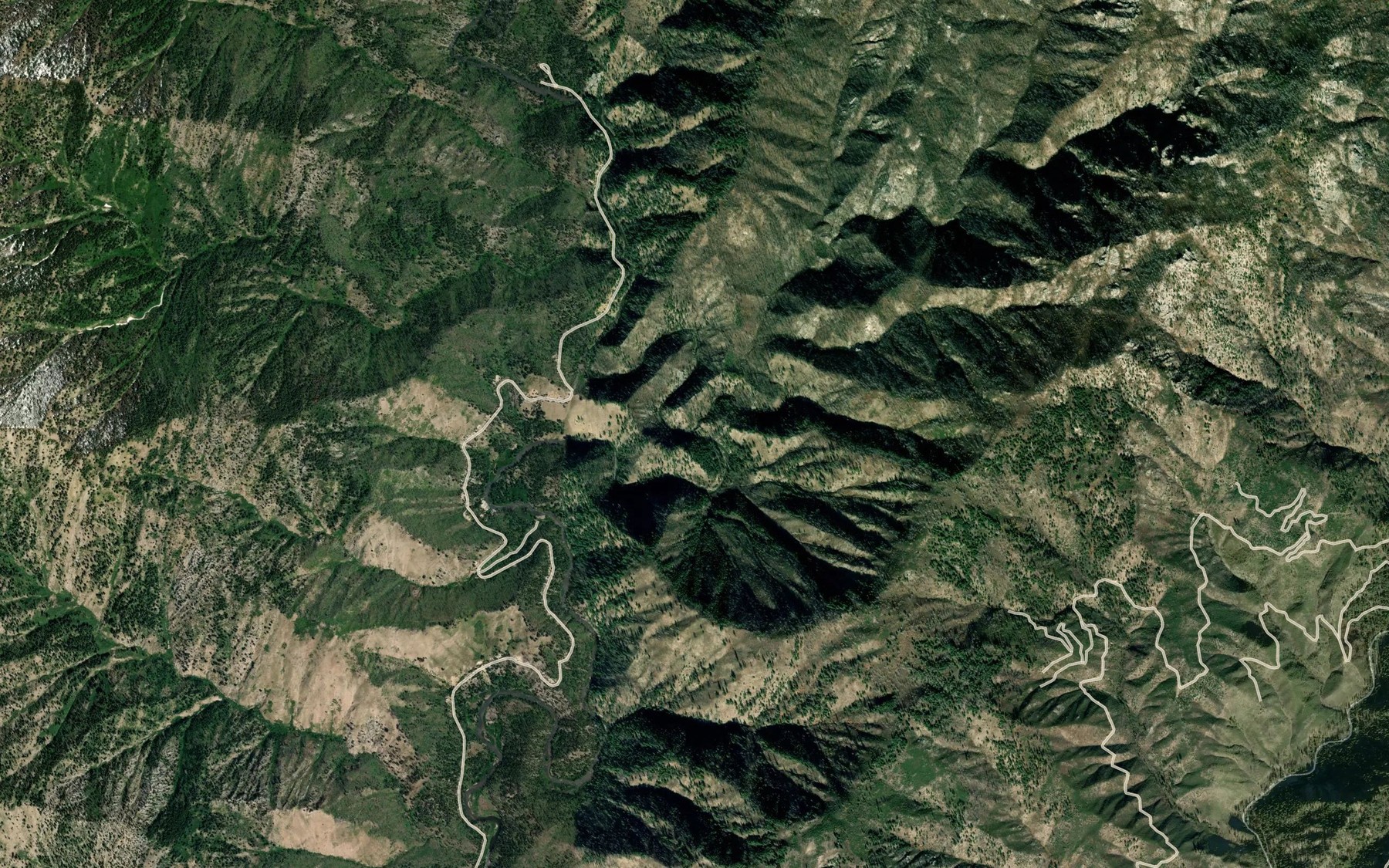 Satellite map of the Stevens Creek