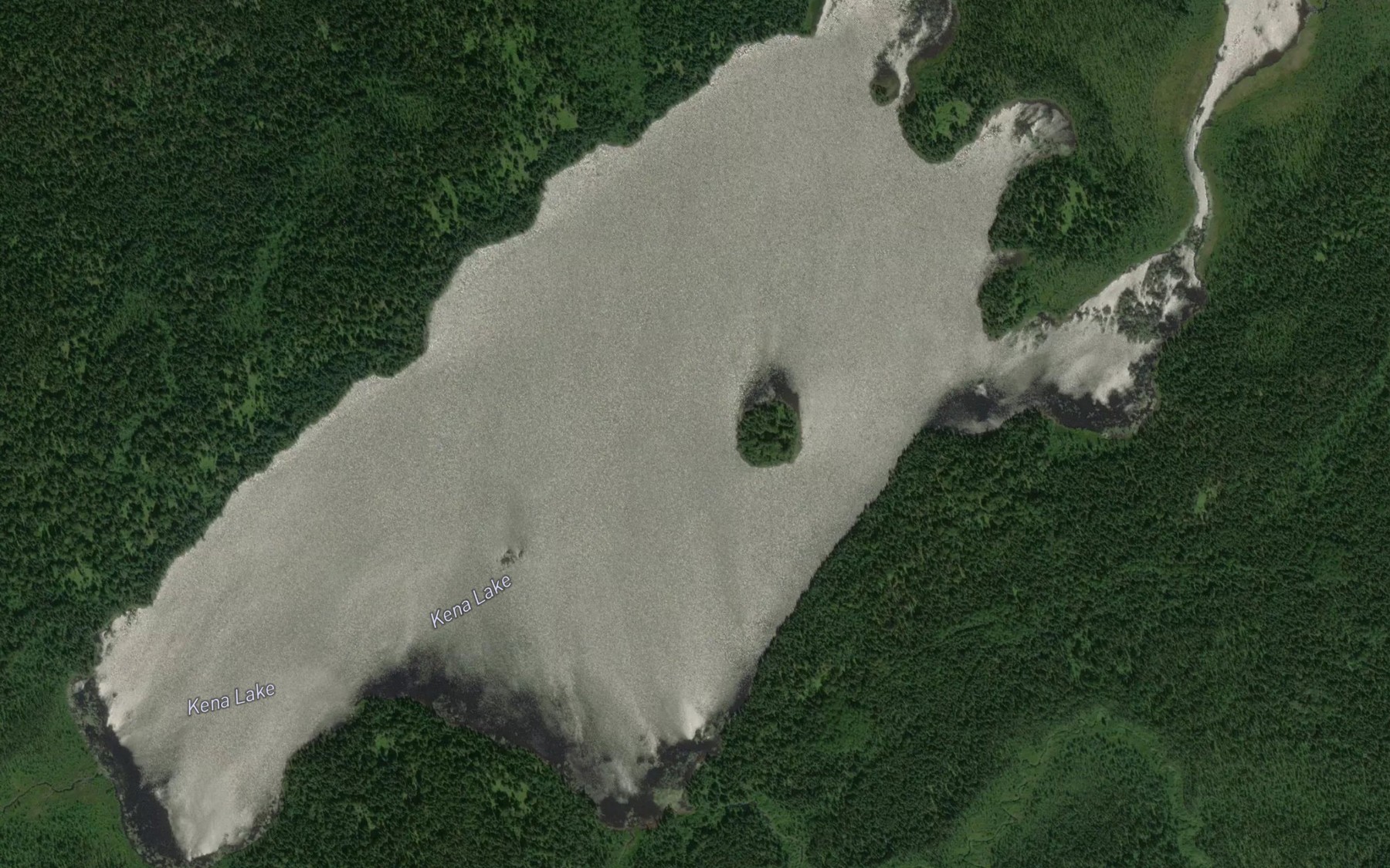 Satellite map of the Kena Lake