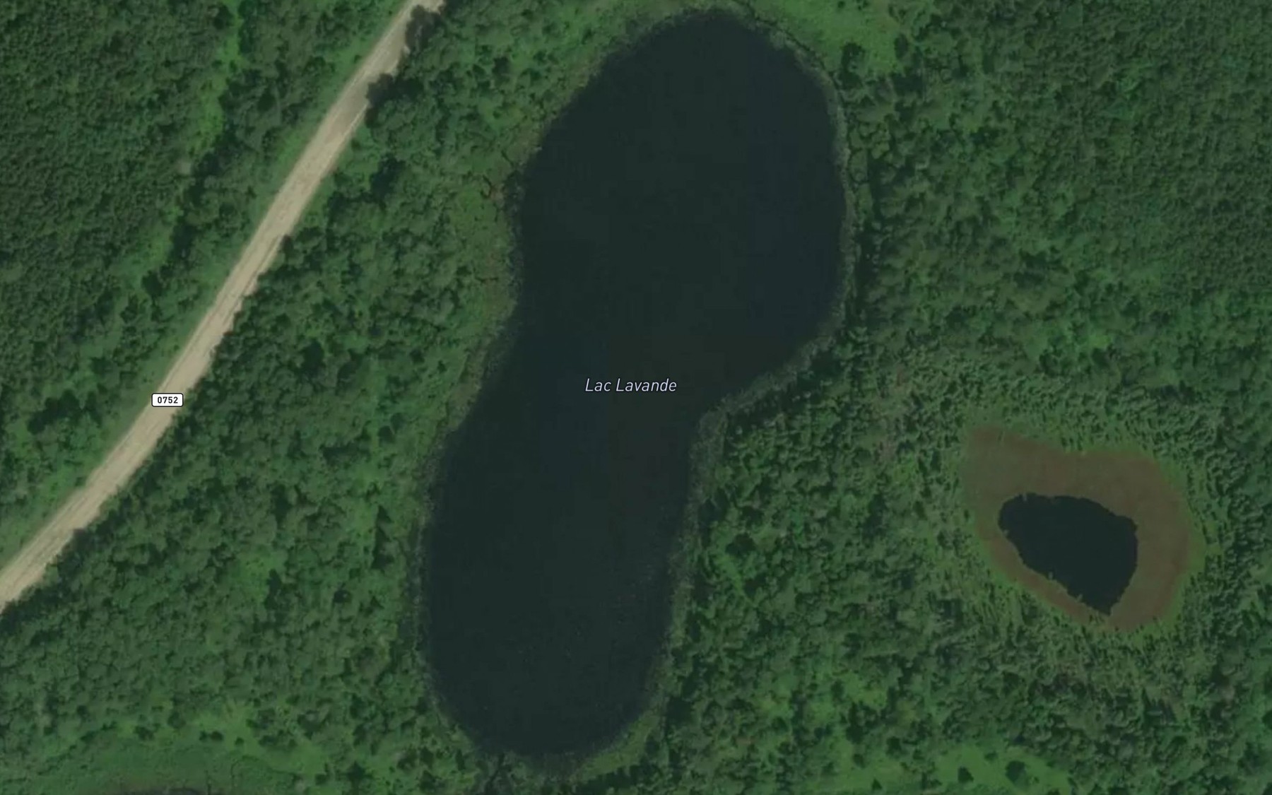 Satellite map of the Lac Lavande