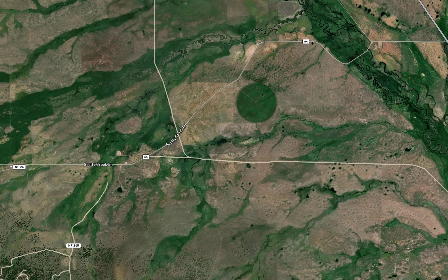 Satellite map of the Klink Reservoir