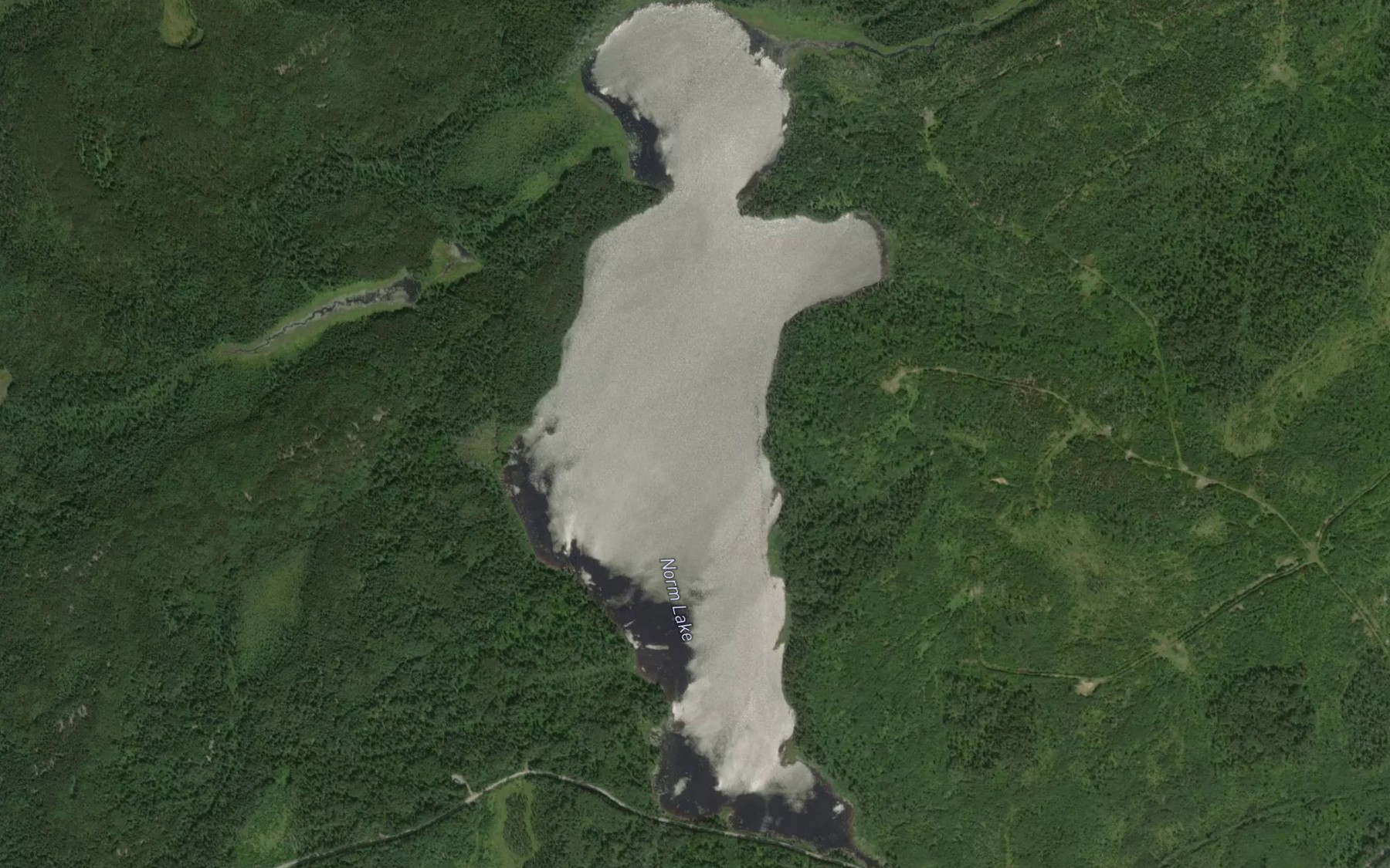 Satellite map of the Norm Lake