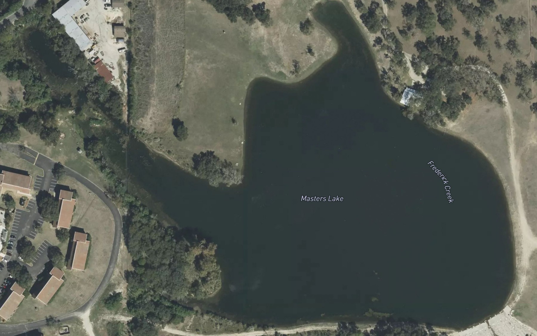 Satellite map of the Masters Lake