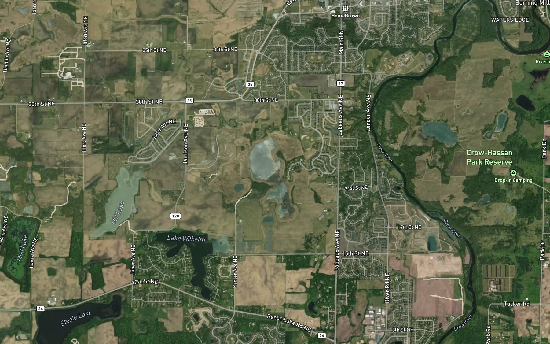 Satellite map of the Gonz Lake