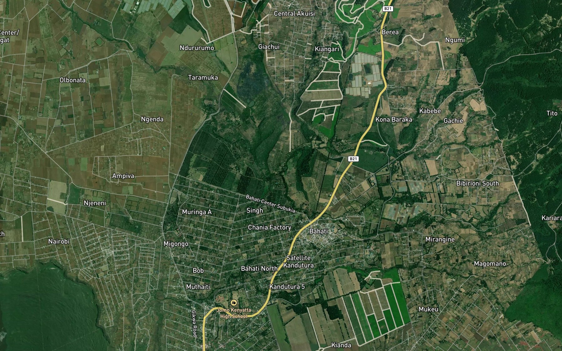 Satellite map of the Chania