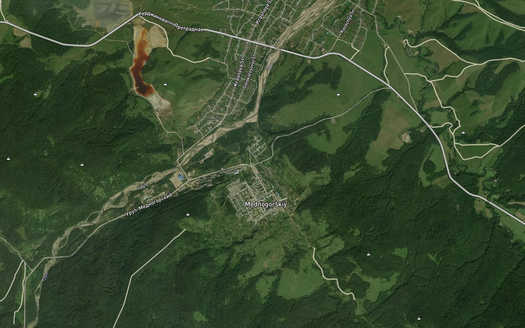 Satellite map of the Seroshtanka