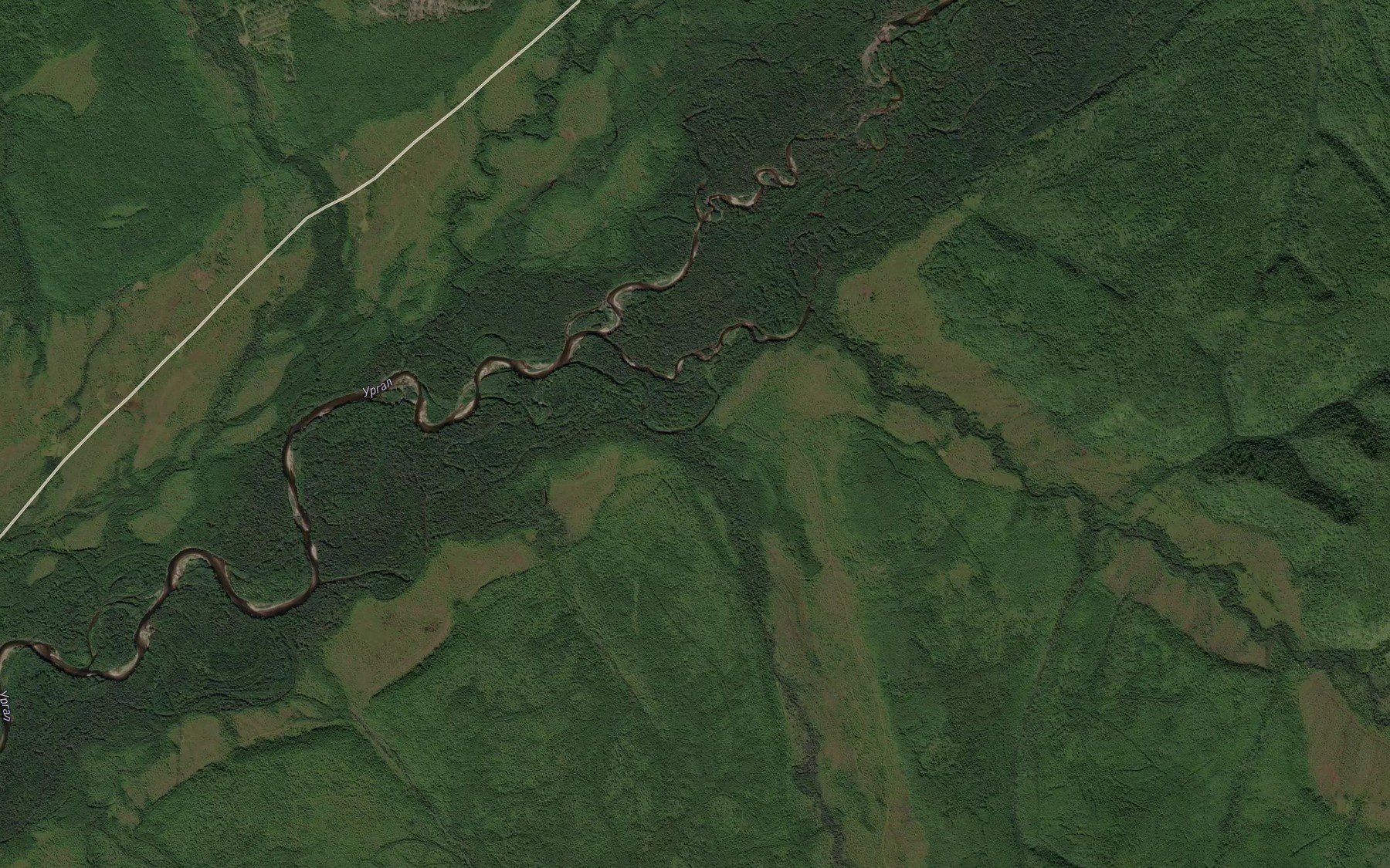 Satellite map of the Malaya El'ga