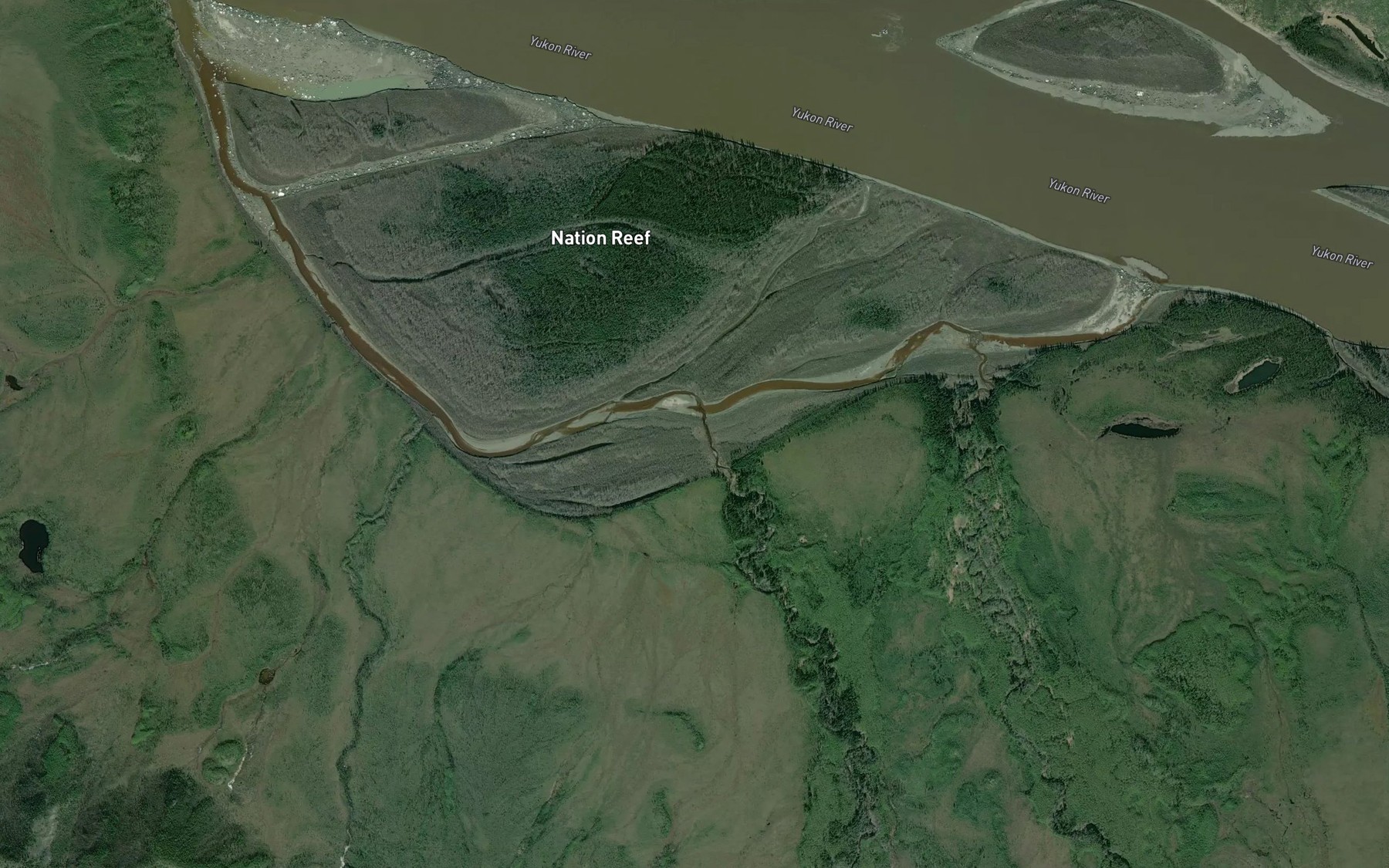 Satellite map of the Fourth of July Creek