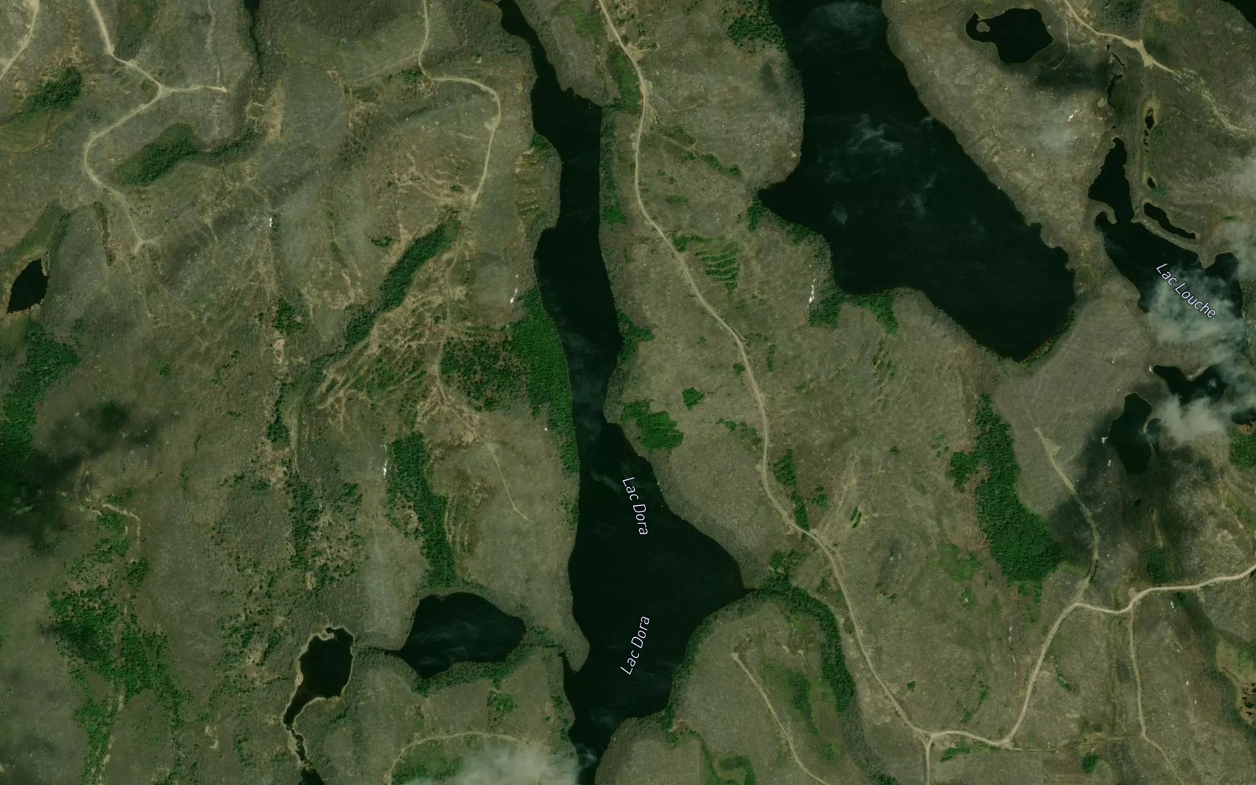 Satellite map of the Lac Dora