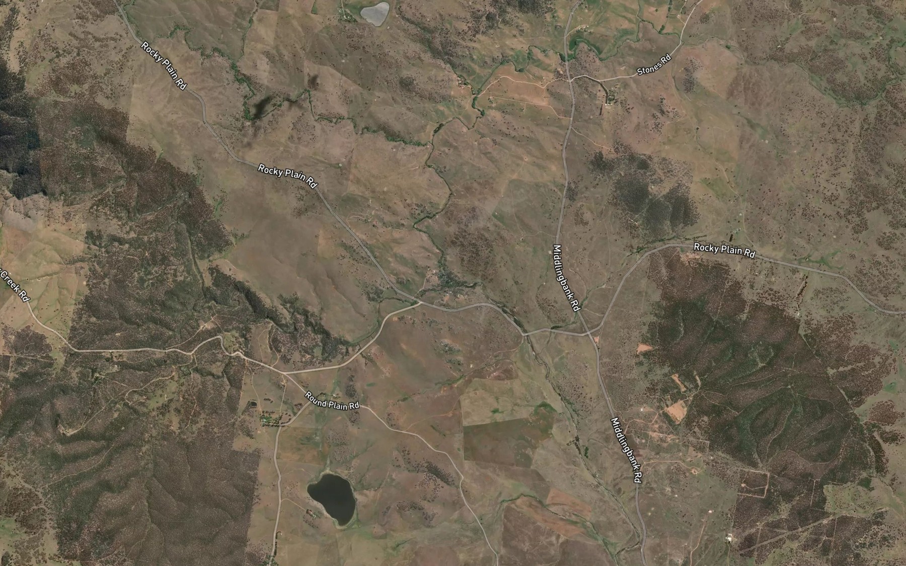 Satellite map of the Stony Creek