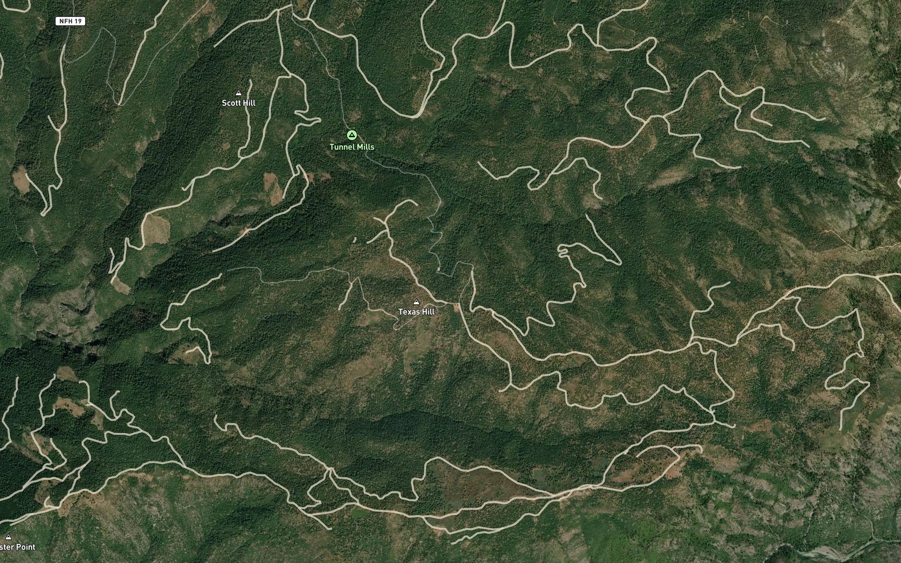 Satellite map of the Texas Hill Spring