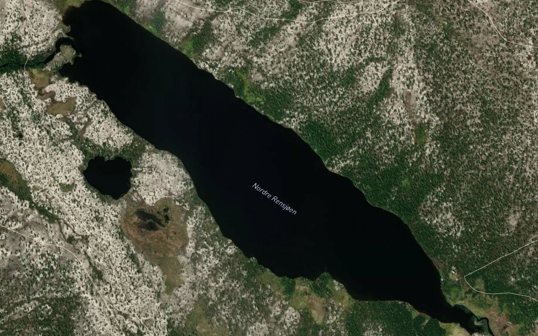 Satellite map of the Rensjoen,nordre