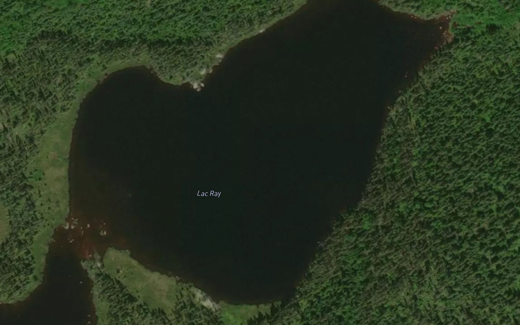 Satellite map of the Lac Ray