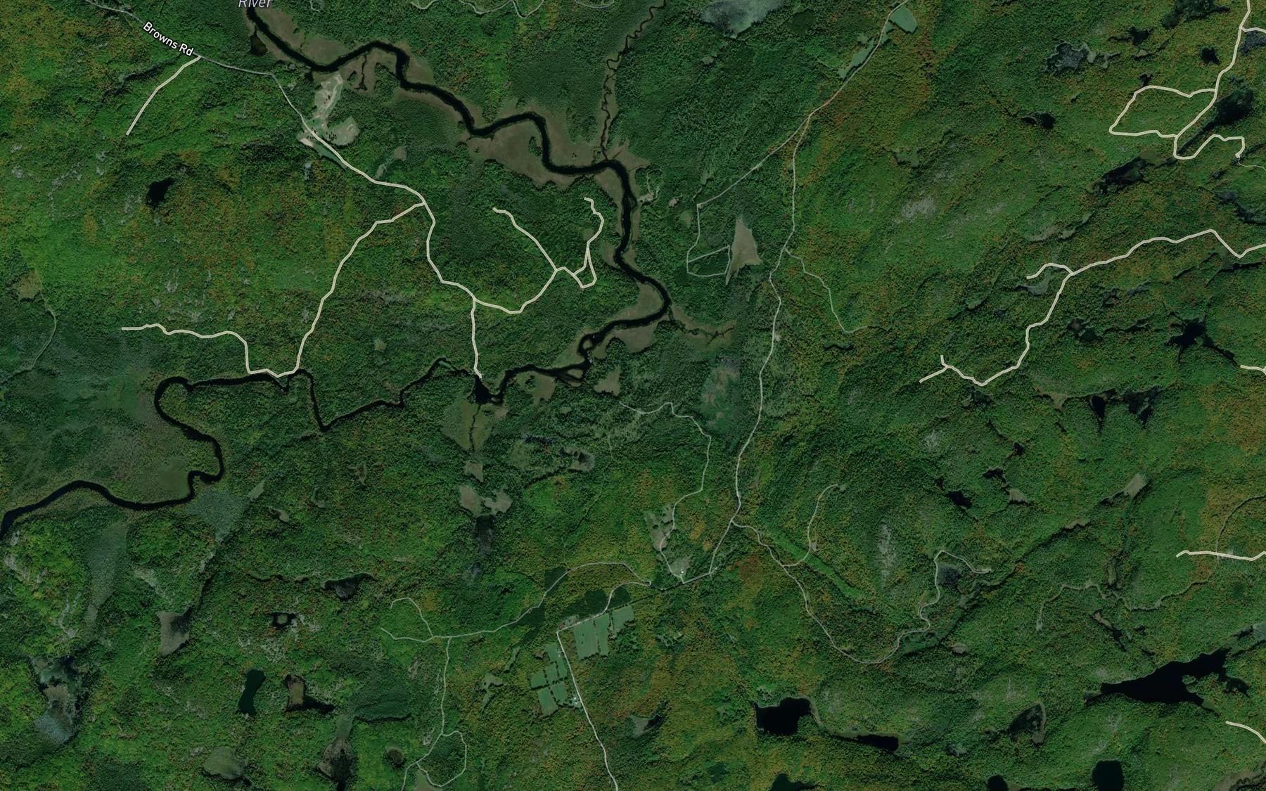 Satellite map of the Pennocks Creek