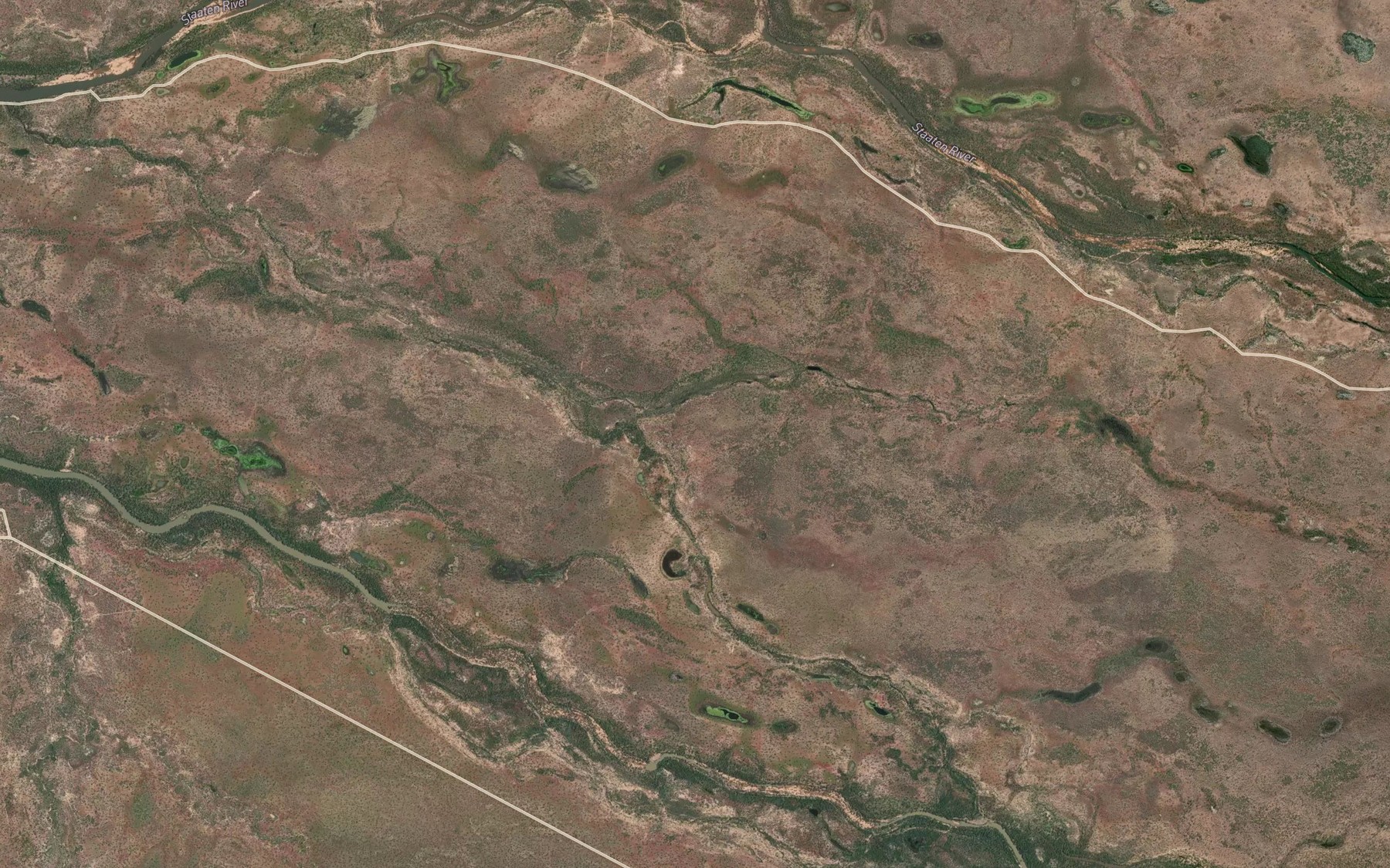 Satellite map of the Firestick Lagoon