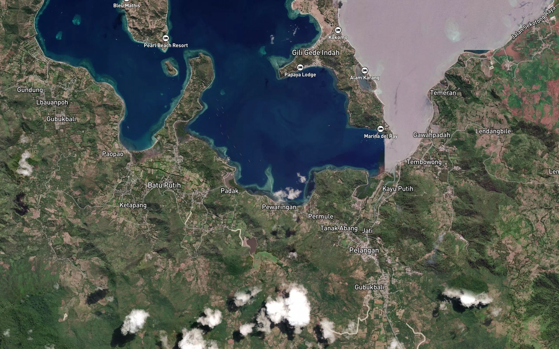 Satellite map of the Teluk Berambang