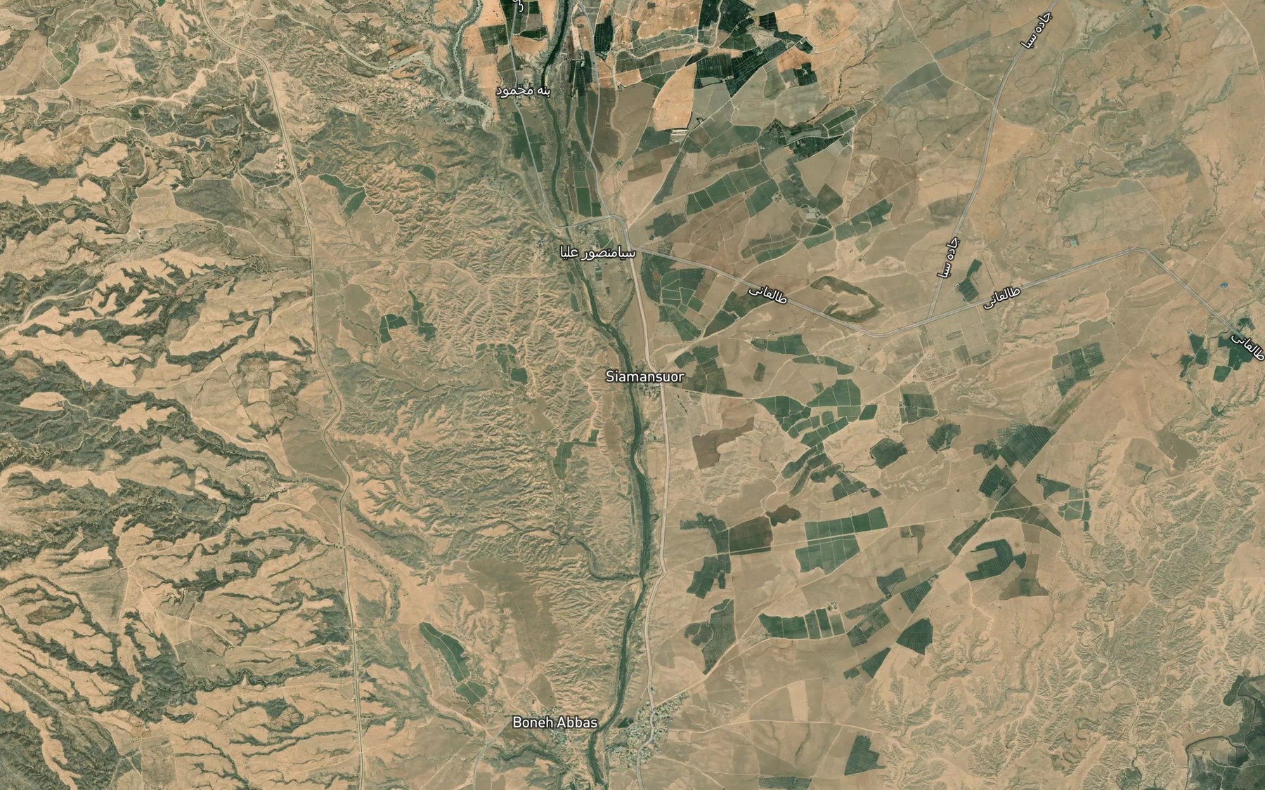 Satellite map of the Rudkhaneh-ye Shahpur