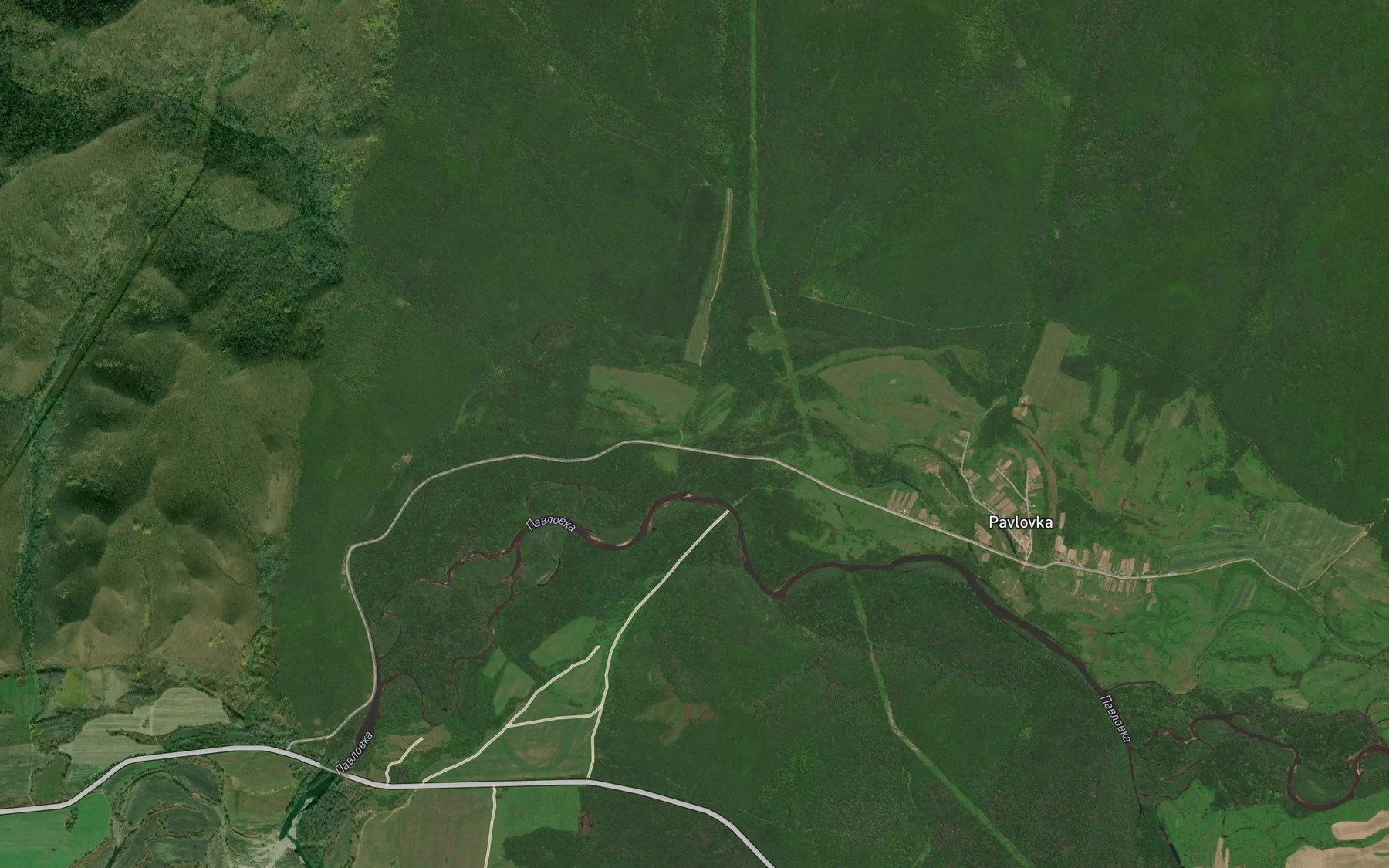 Satellite map of the Tserkovnaya Pad'