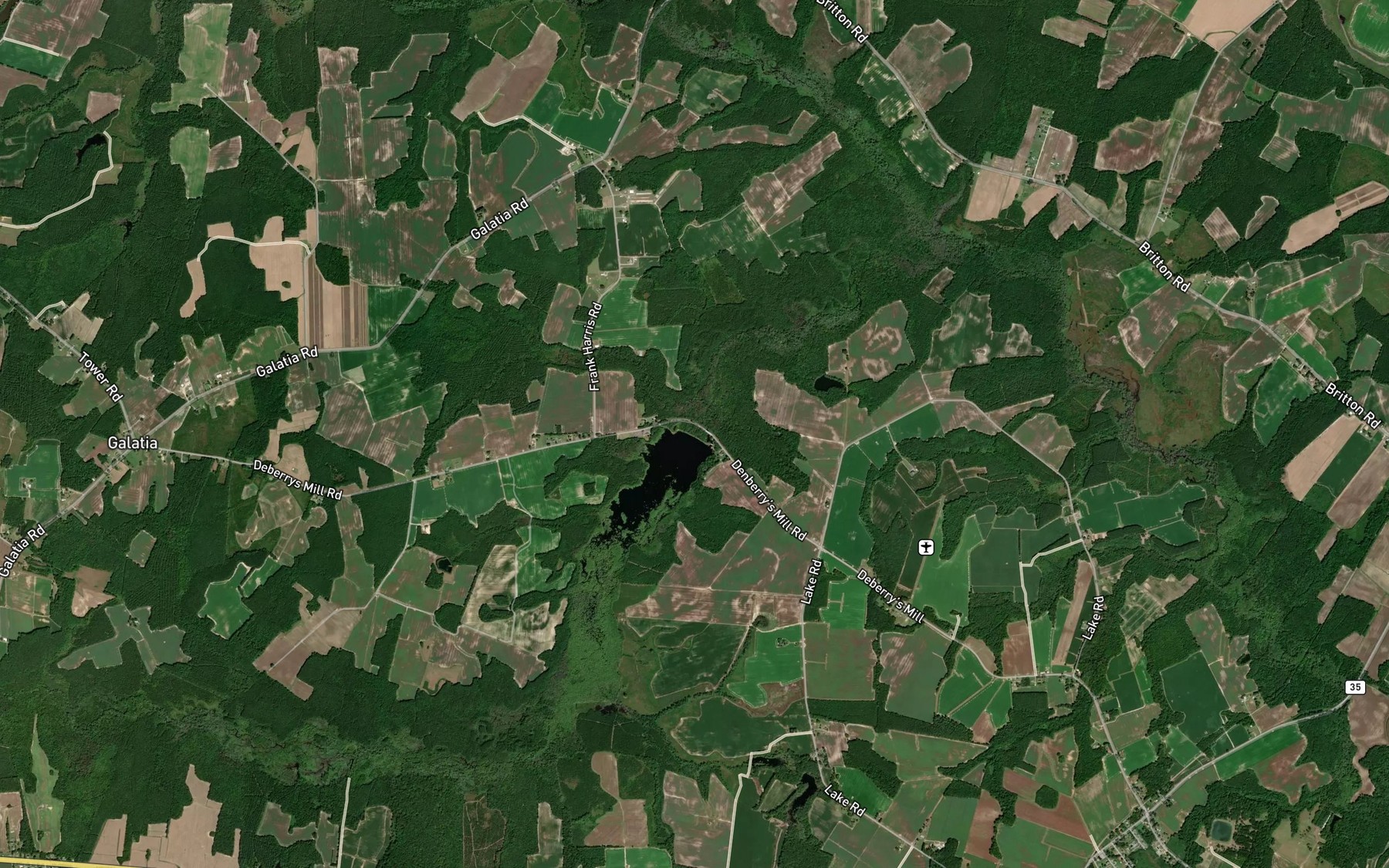 Satellite map of the Debary Millpond