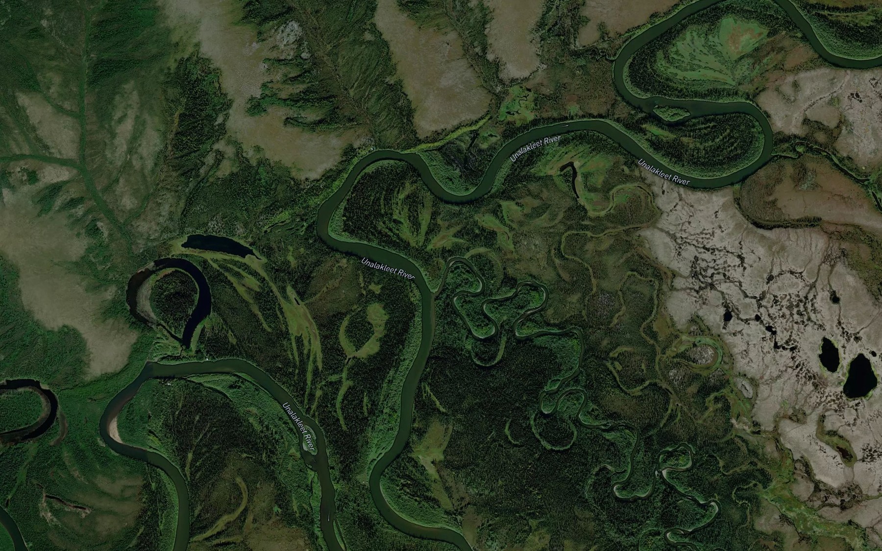 Satellite map of the Chiroskey River