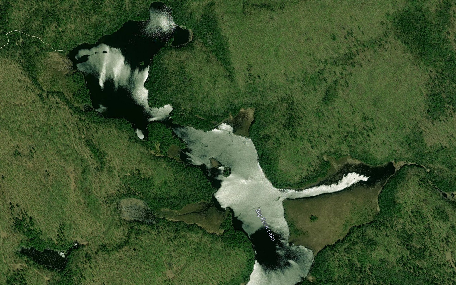 Satellite map of the Big Rock Lake