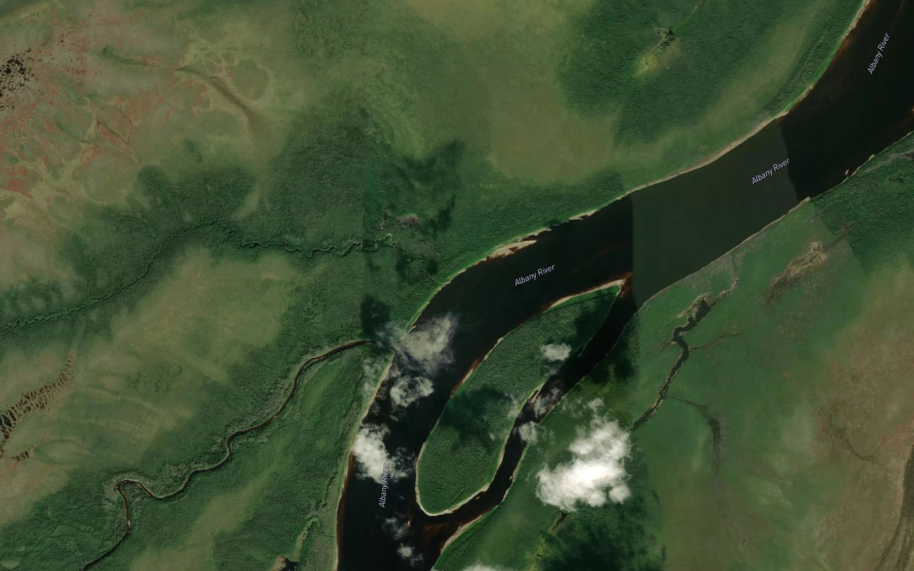 Satellite map of the Pagashi River