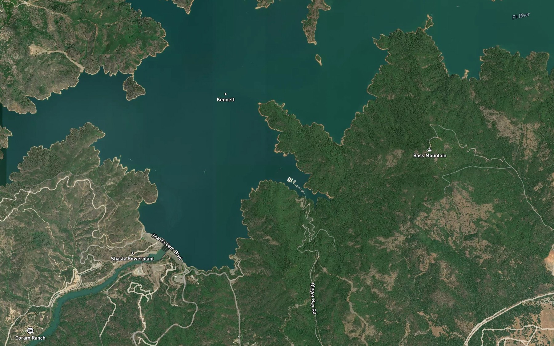 Satellite map of the Digger Bay