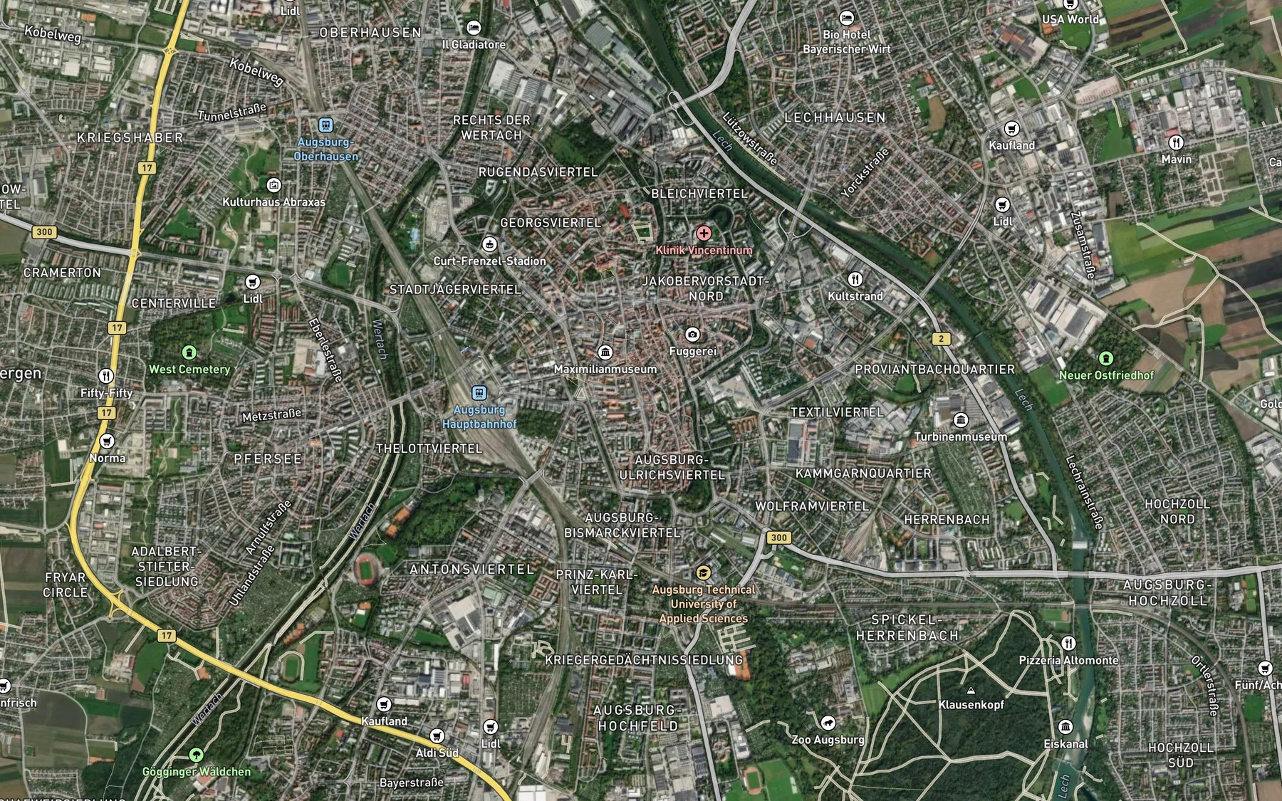 Satellite map of the Herkulesbrunnen