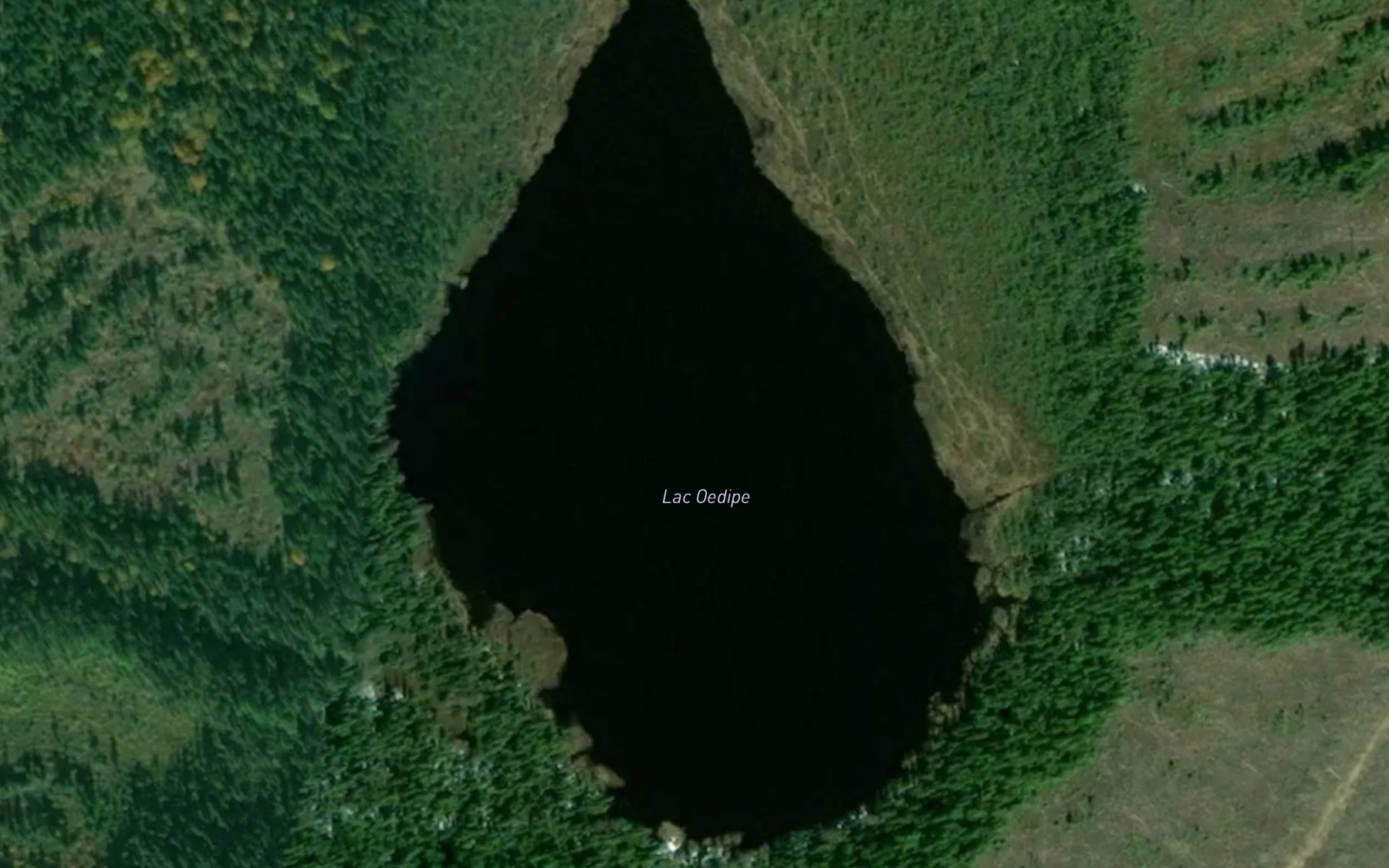 Satellite map of the Lac Oedipe