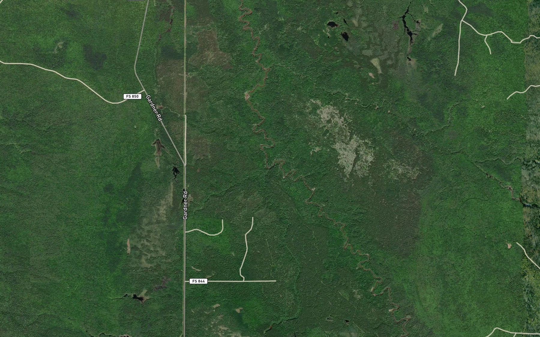Satellite map of the Dogwood Creek