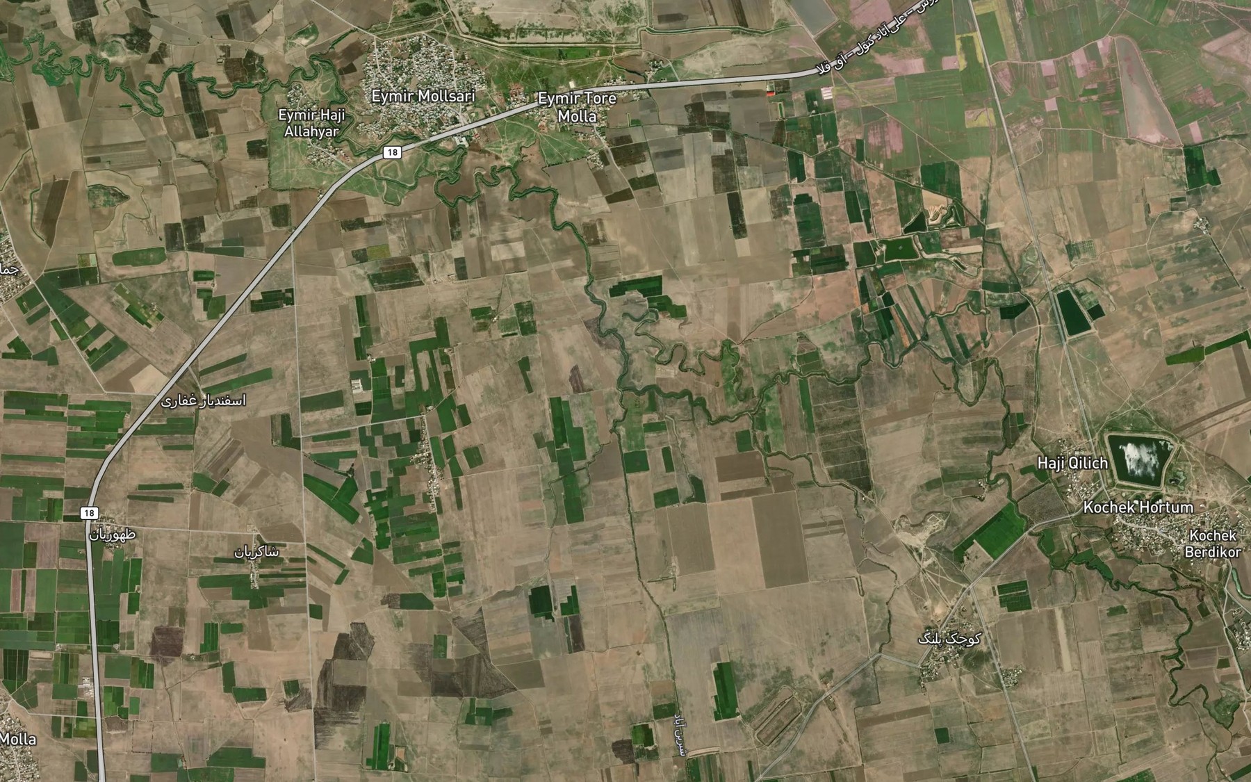 Satellite map of the Rudkhaneh-ye Amir