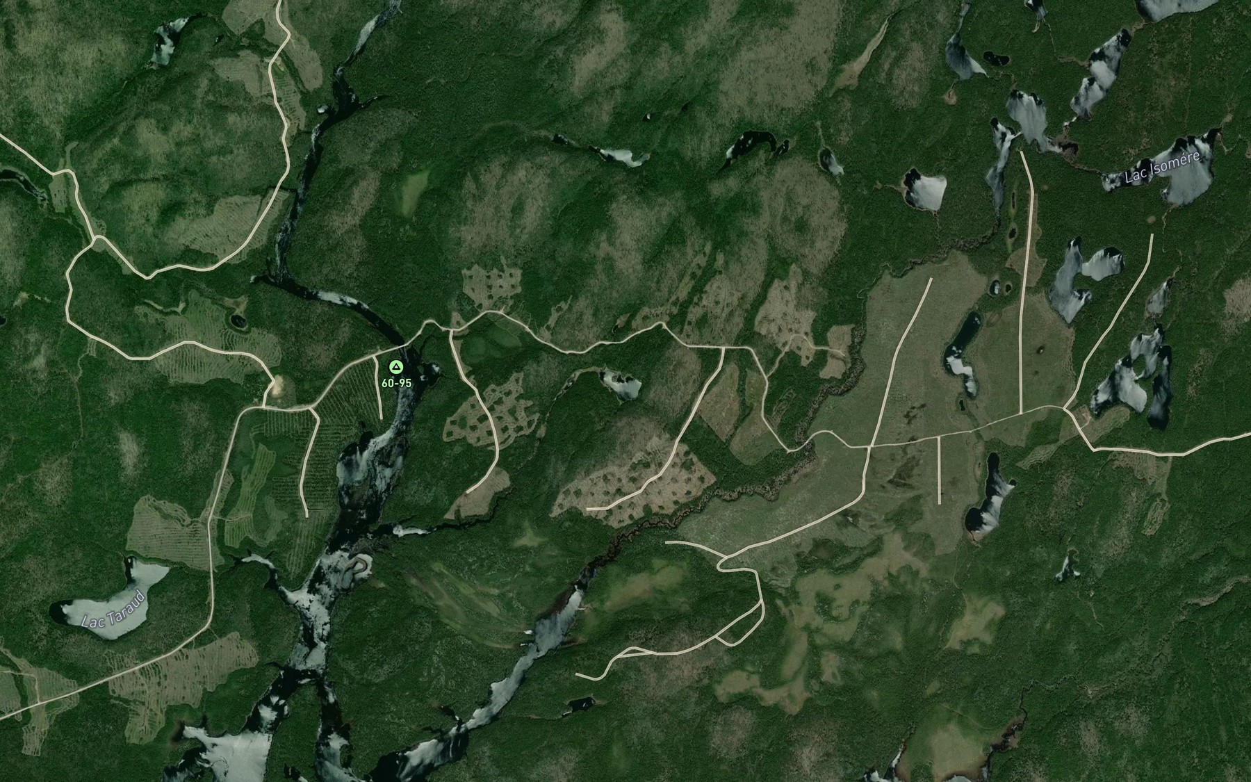 Satellite map of the Lac Sardine