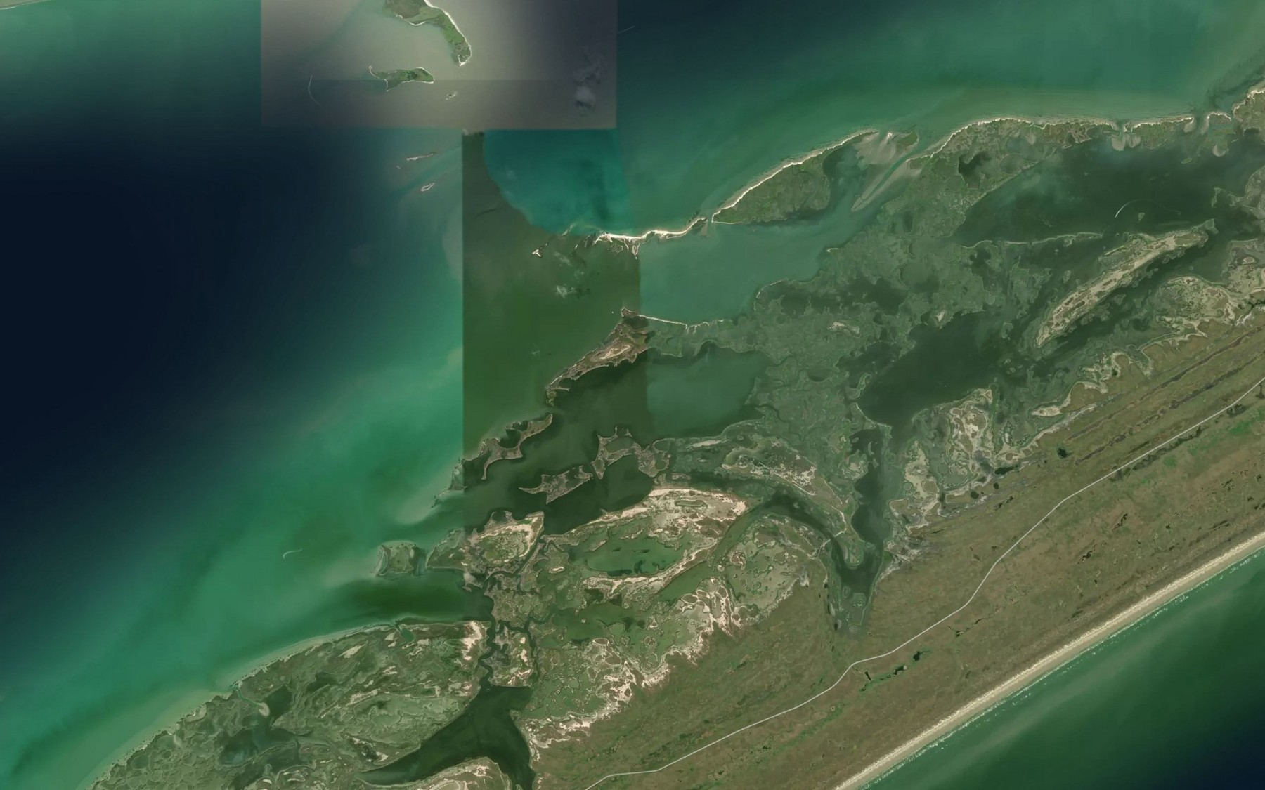 Satellite map of the Long Lake