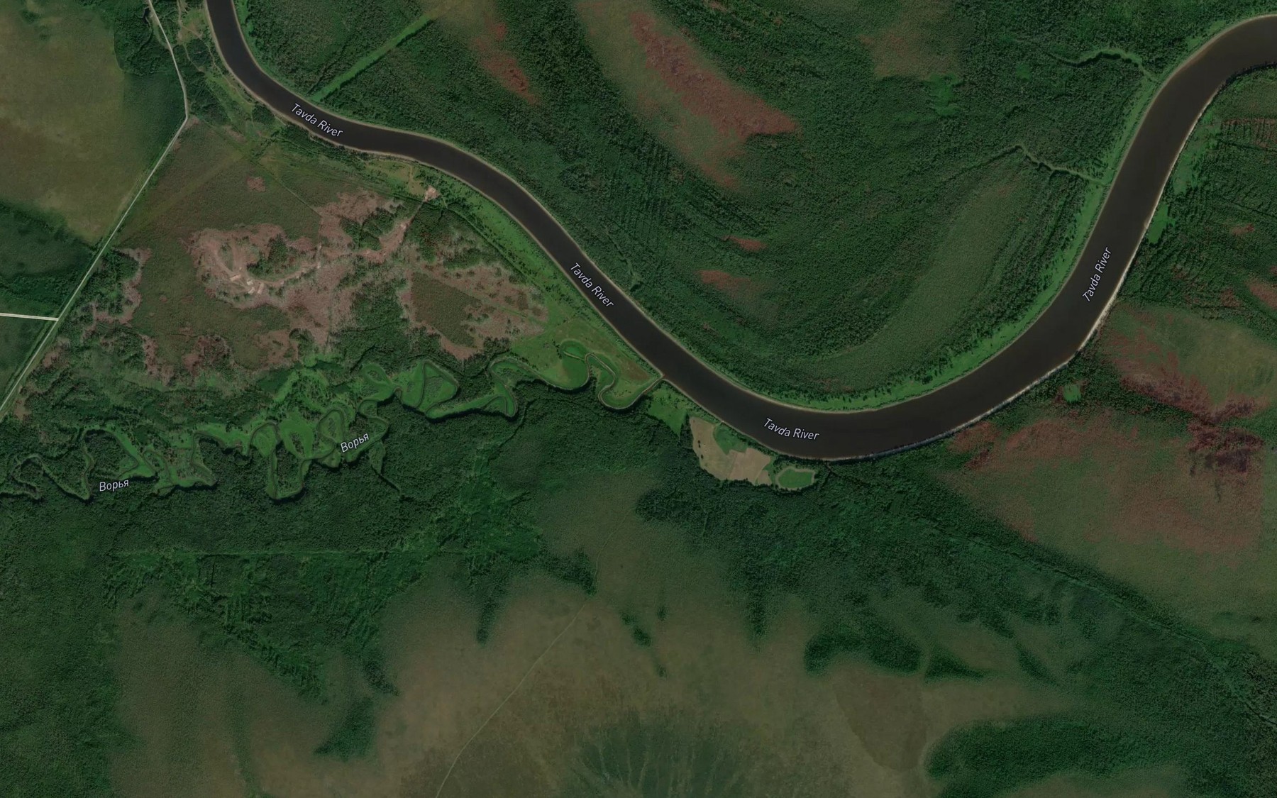 Satellite map of the Vor'ya