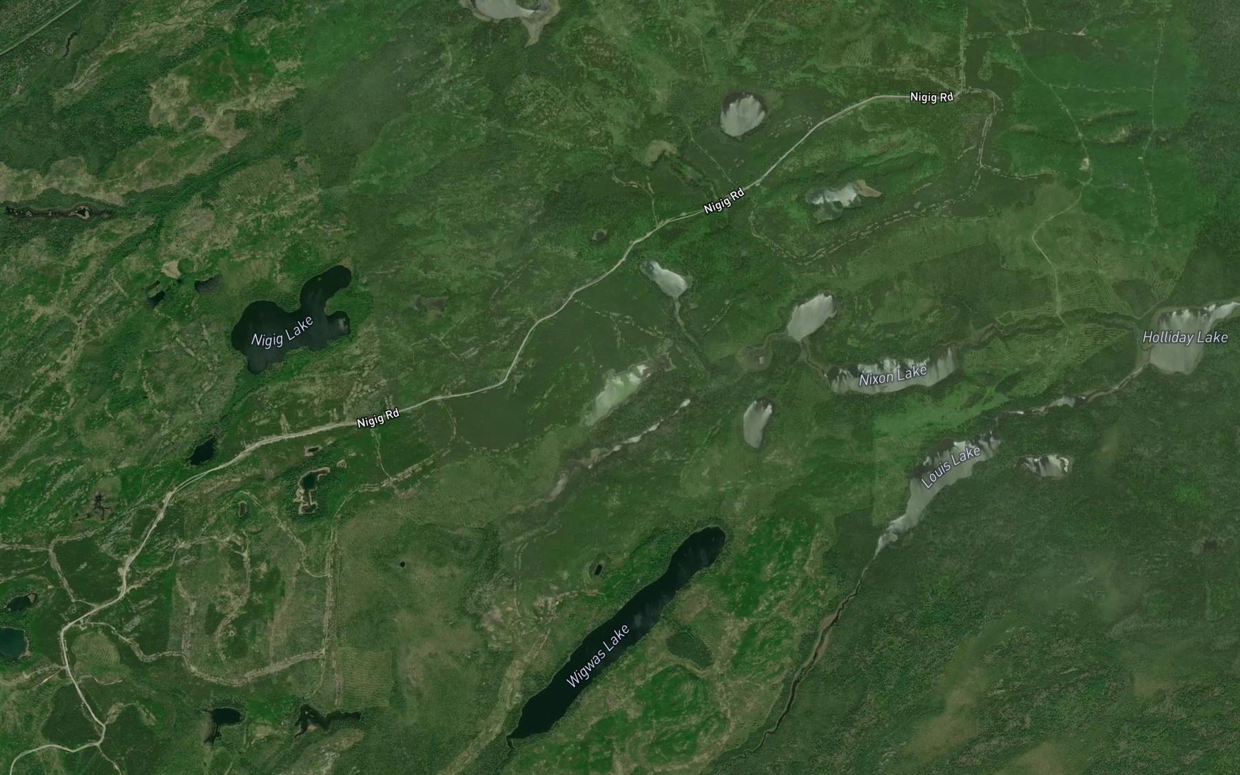 Satellite map of the Omakaki Lake