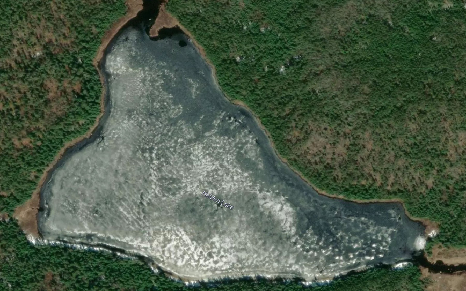 Satellite map of the Halden Lake
