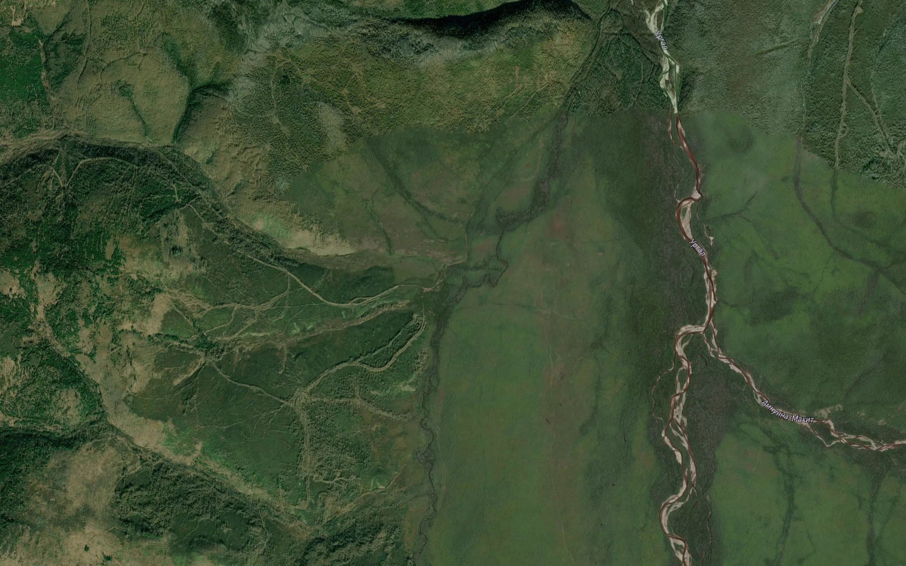 Satellite map of the Tylerga