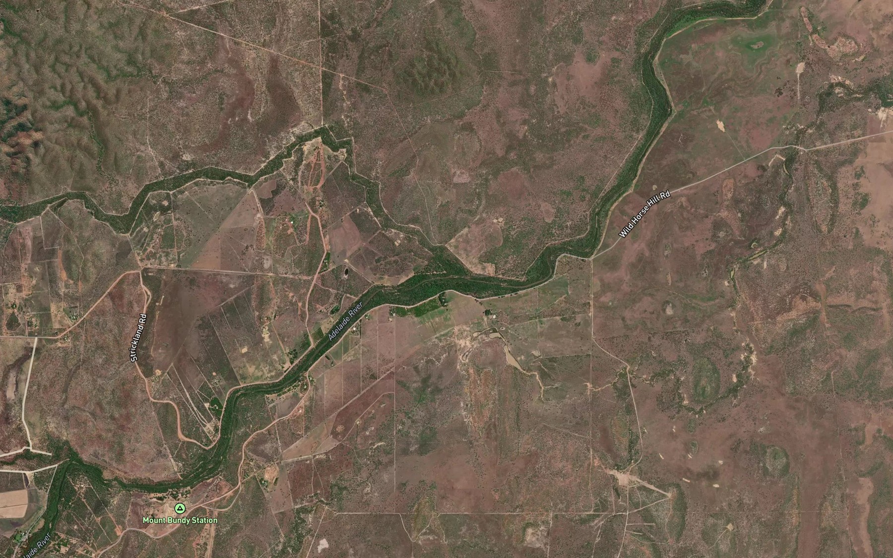 Satellite map of the Burrell Creek