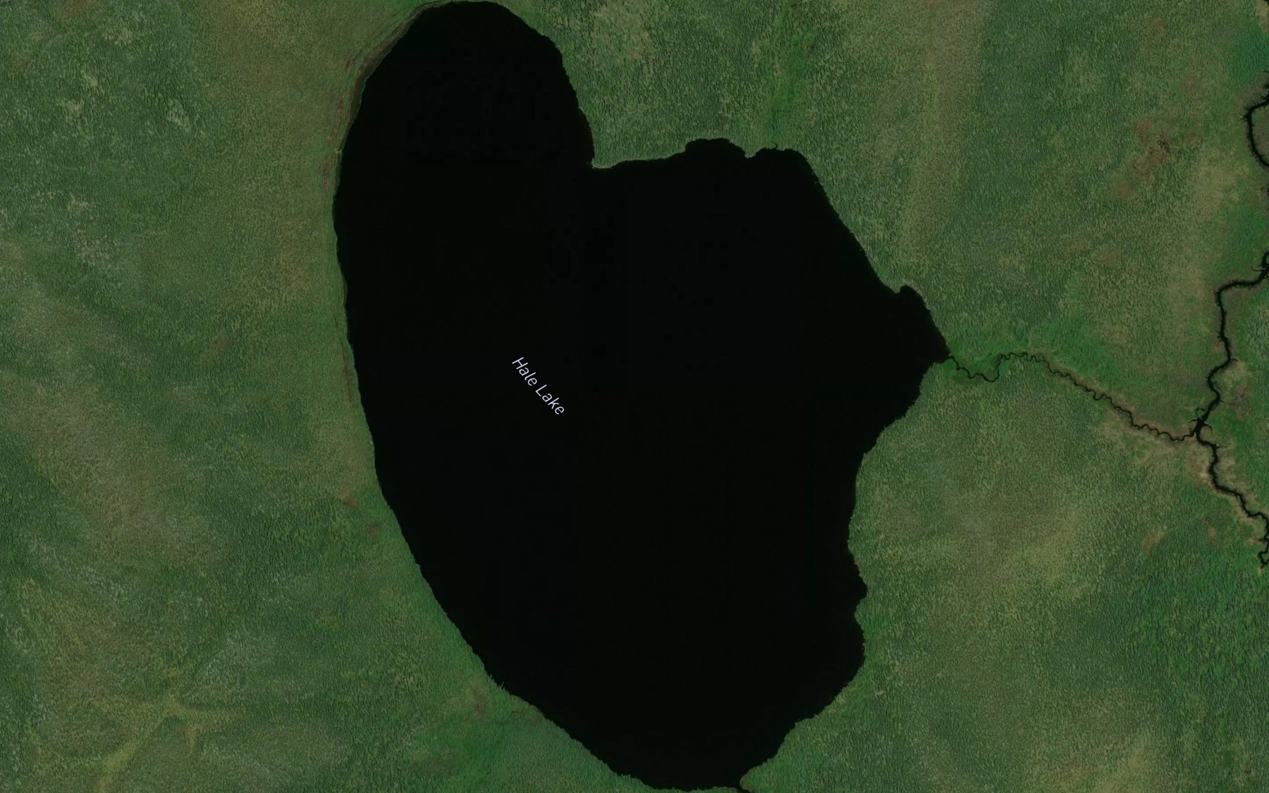 Satellite map of the Hale Lake