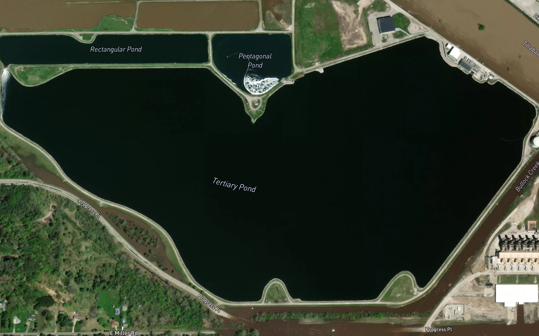 Satellite map of the Brine Pond Number 6