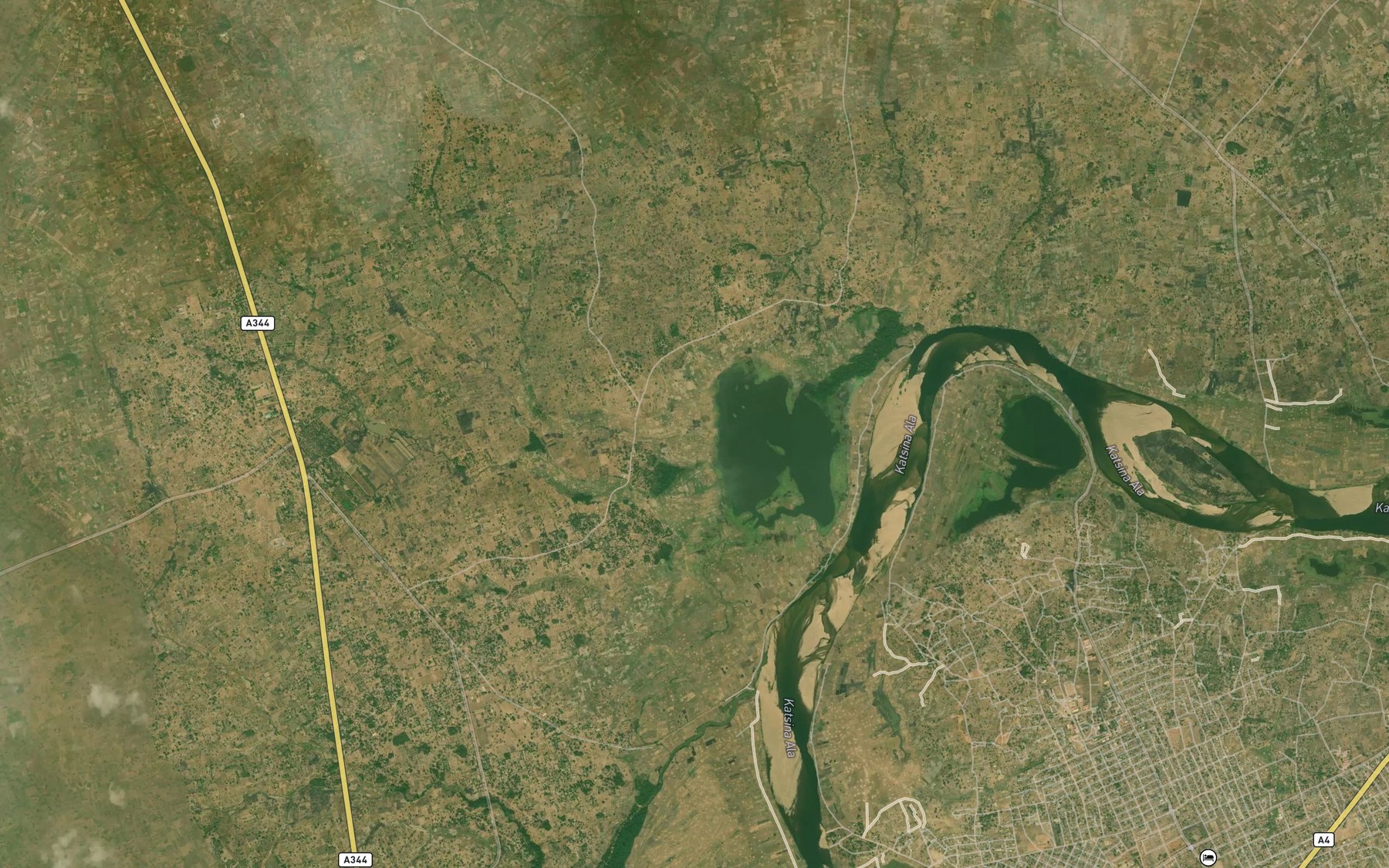 Satellite map of the River Ugugur