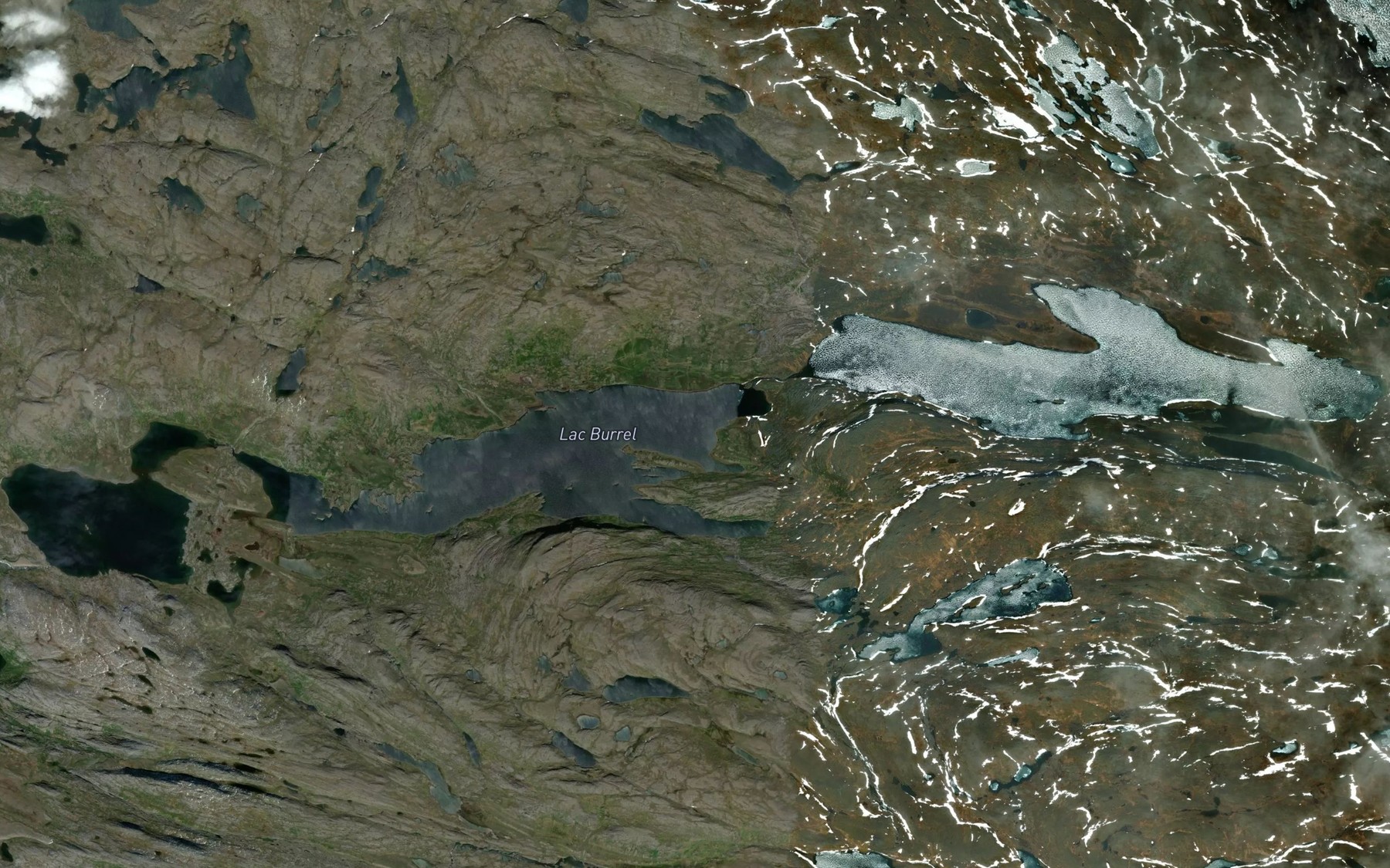 Satellite map of the Lac Burrel