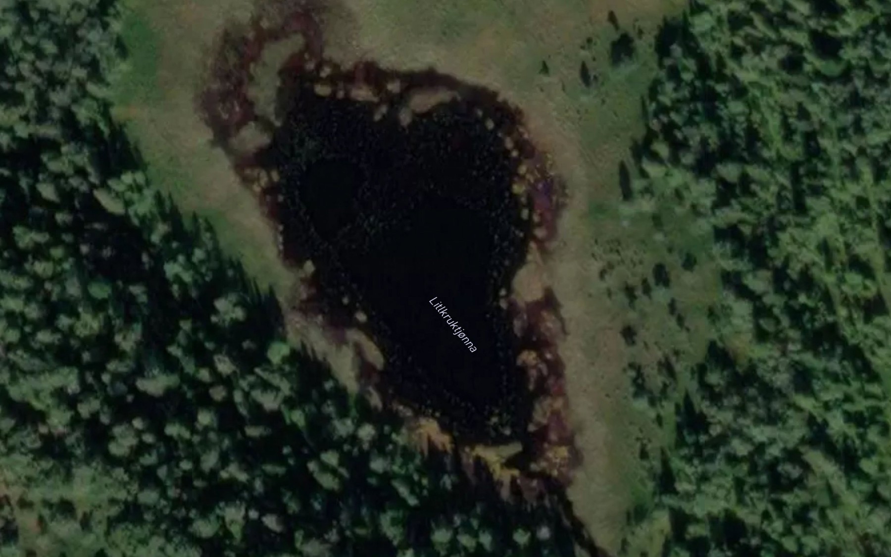 Satellite map of the Litl-Kruktjorna