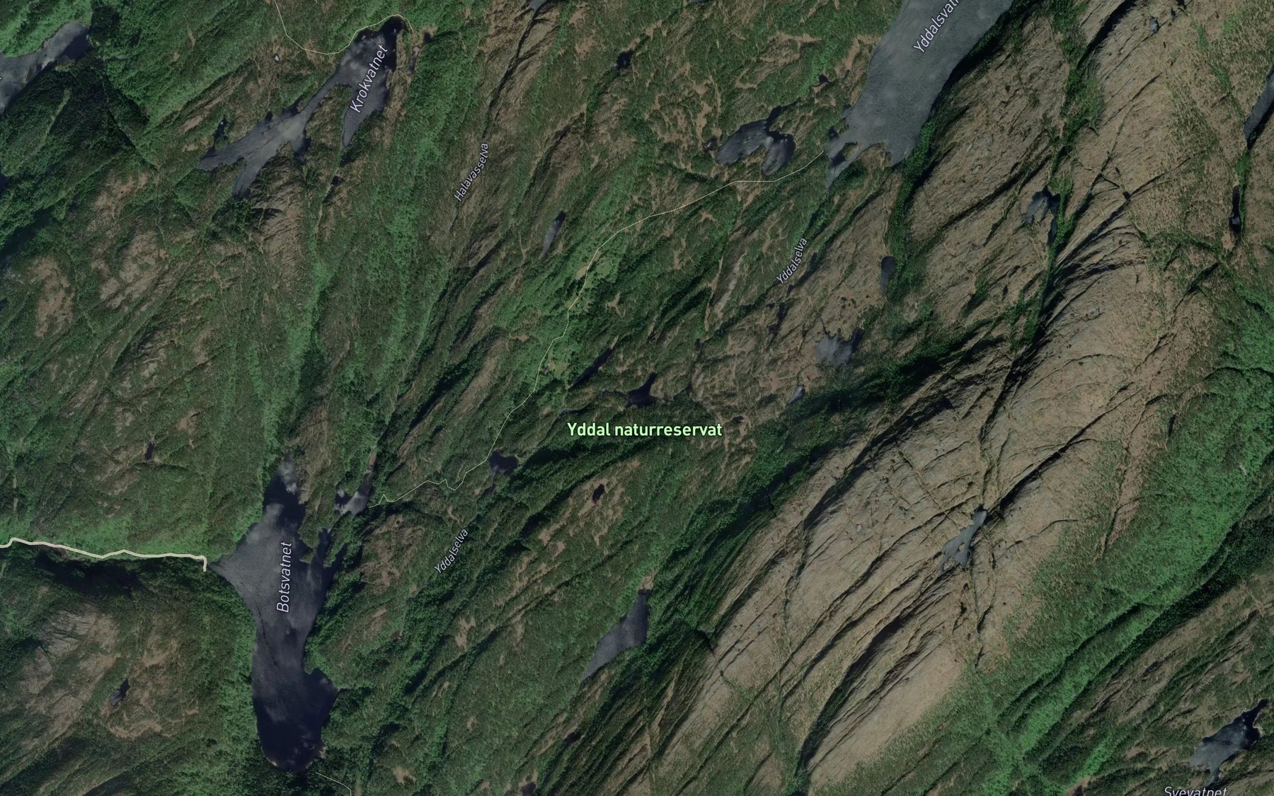 Satellite map of the Elvatjorna