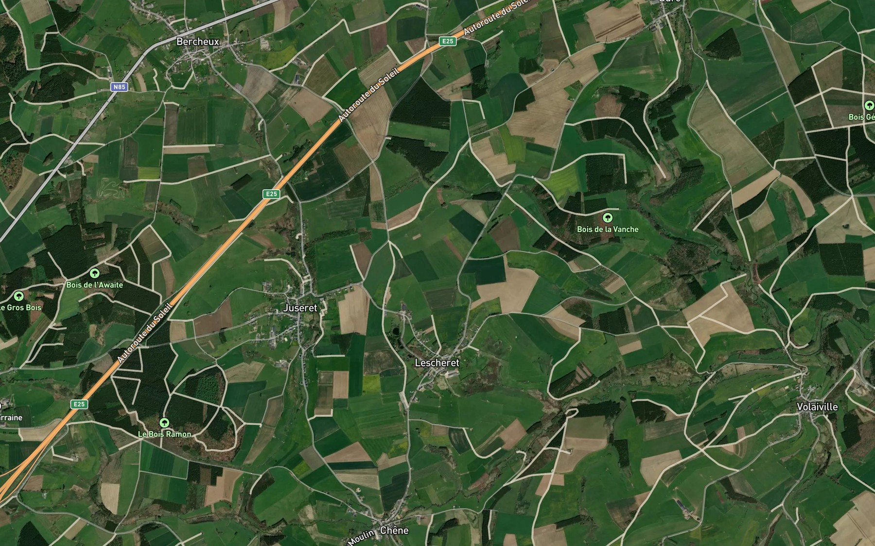 Satellite map of the Etang de Fonsan