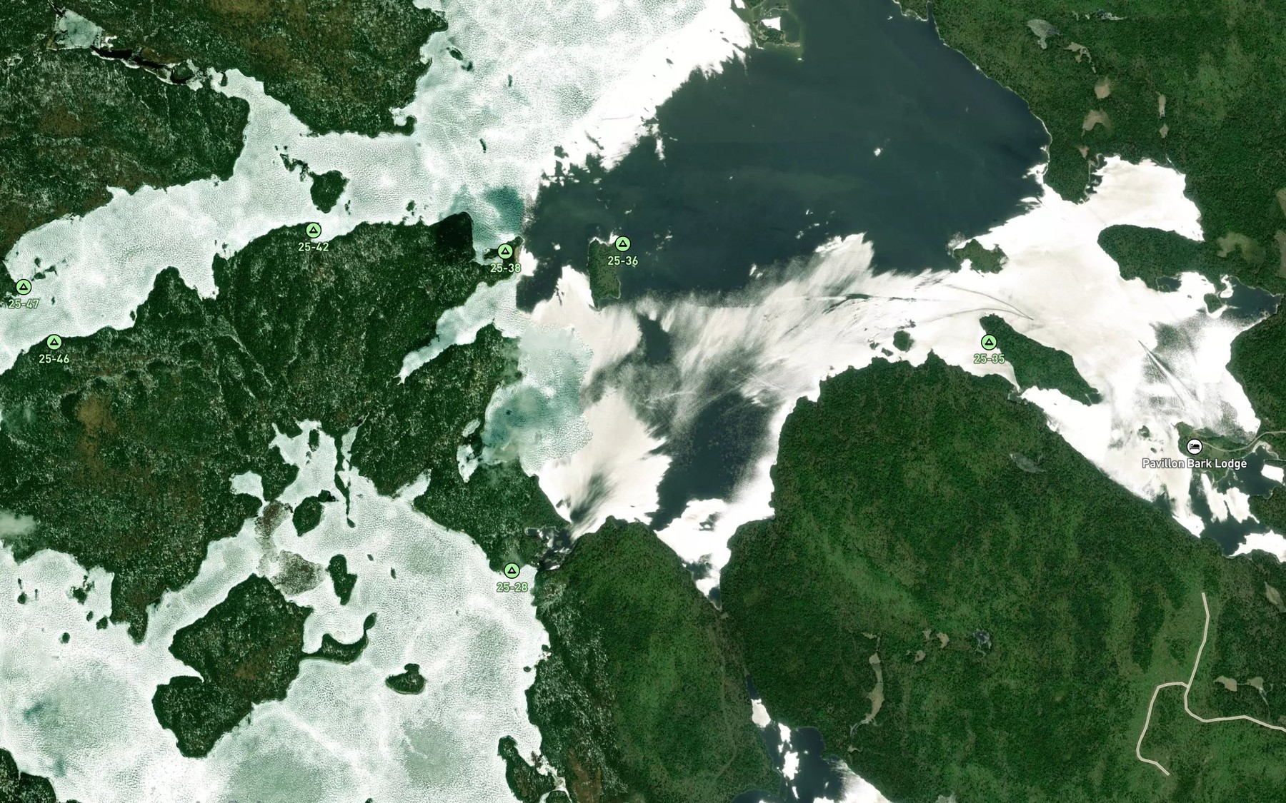 Satellite map of the Baie des Seize