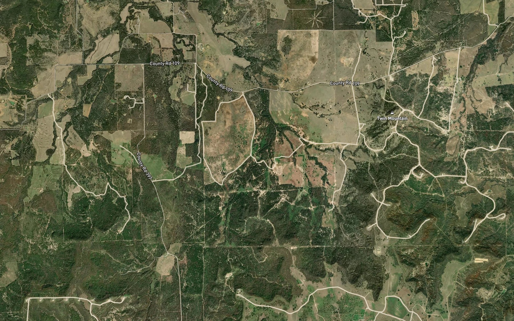 Satellite map of the Dripping Spring