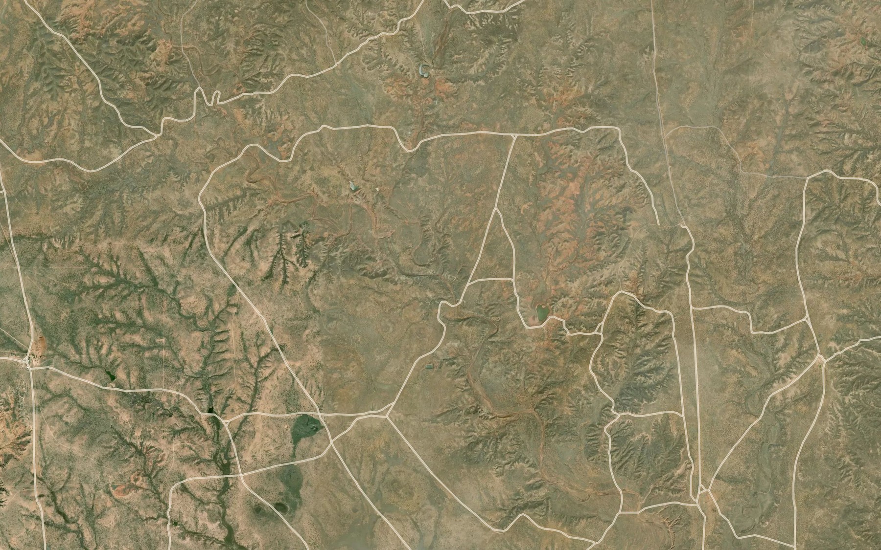 Satellite map of the Antelope Spring Creek