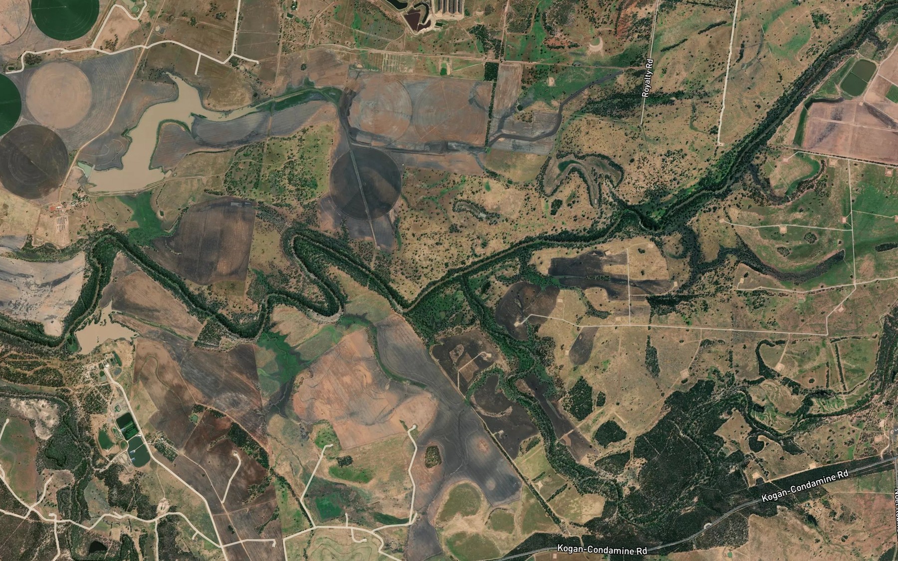 Satellite map of the Wambo Creek