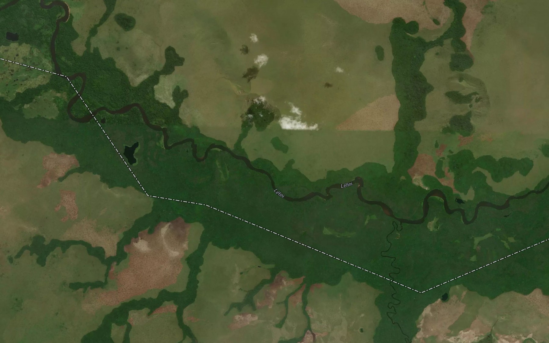 Satellite map of the Lounoua